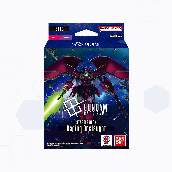 (Pre Order Release Date 9/25) GUNDAM CARD GAME: STARTER DECK: RAGING ONSLAUGHT [ST12] | Gopher Games