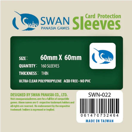 60x60 mm -160 per pack Standard Sleeves (SWN-022) | Gopher Games