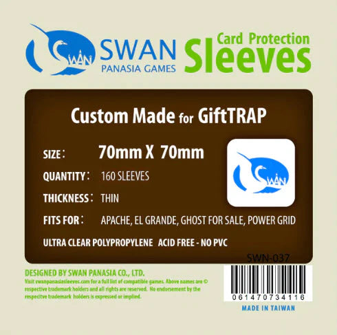 70x70 mm Power Grid, GiftTRAP. -160 per pack Standard Sleeves (SWN-037) | Gopher Games