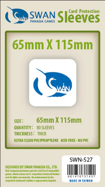 Premium: 65x115 mm Card Sleeves - 80 per pack (SWN-527) | Gopher Games