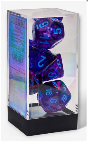 Nebula: Mega-hedral Nocturnal/blue 7-Die Set | Gopher Games