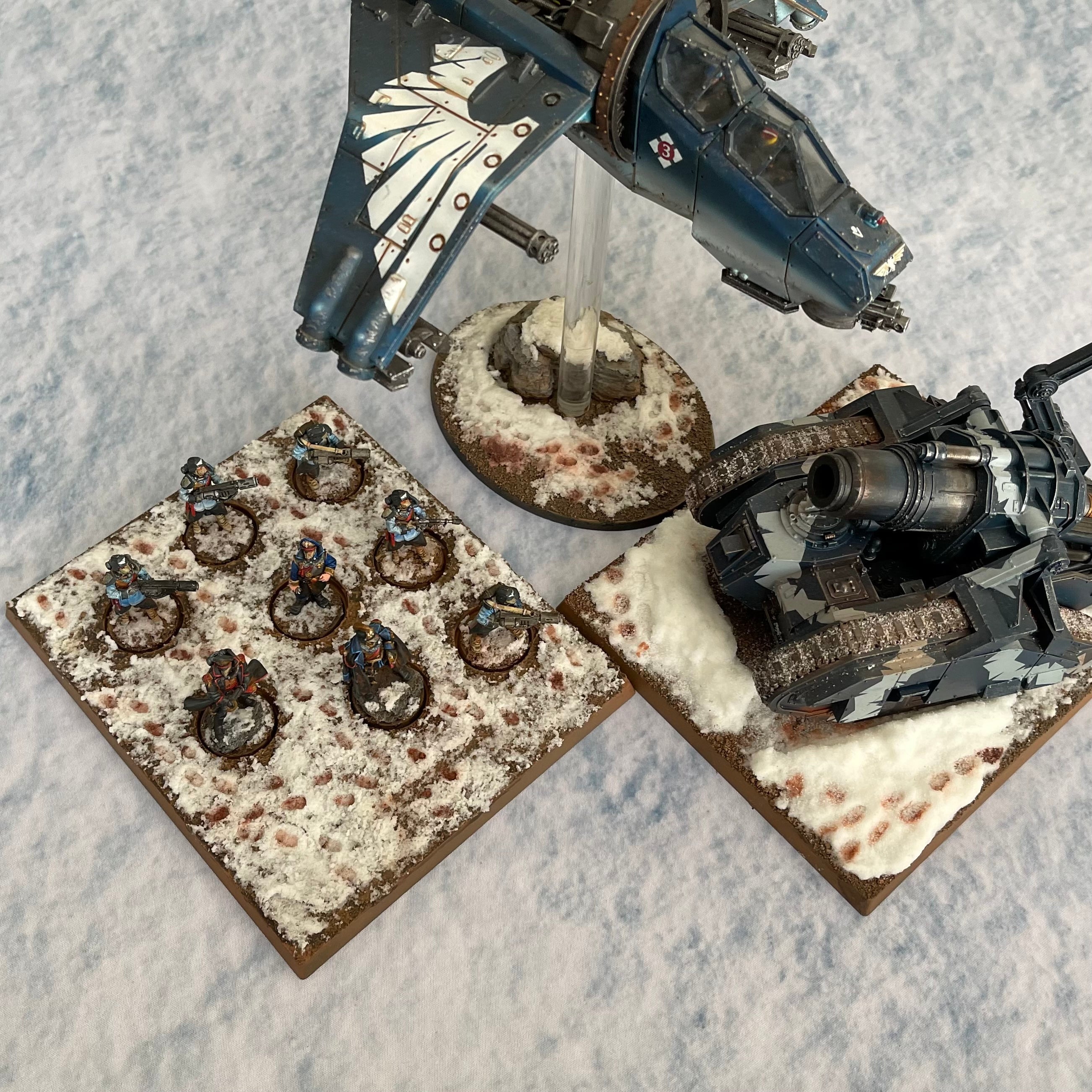 60x44" 'Snow' F.A.T. Mat Battle Gaming Mat | Gopher Games