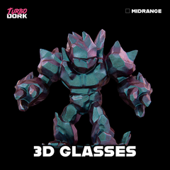 model painted with bluish-green to purplish red turboshift paint (3D Glasses) | Gopher Games