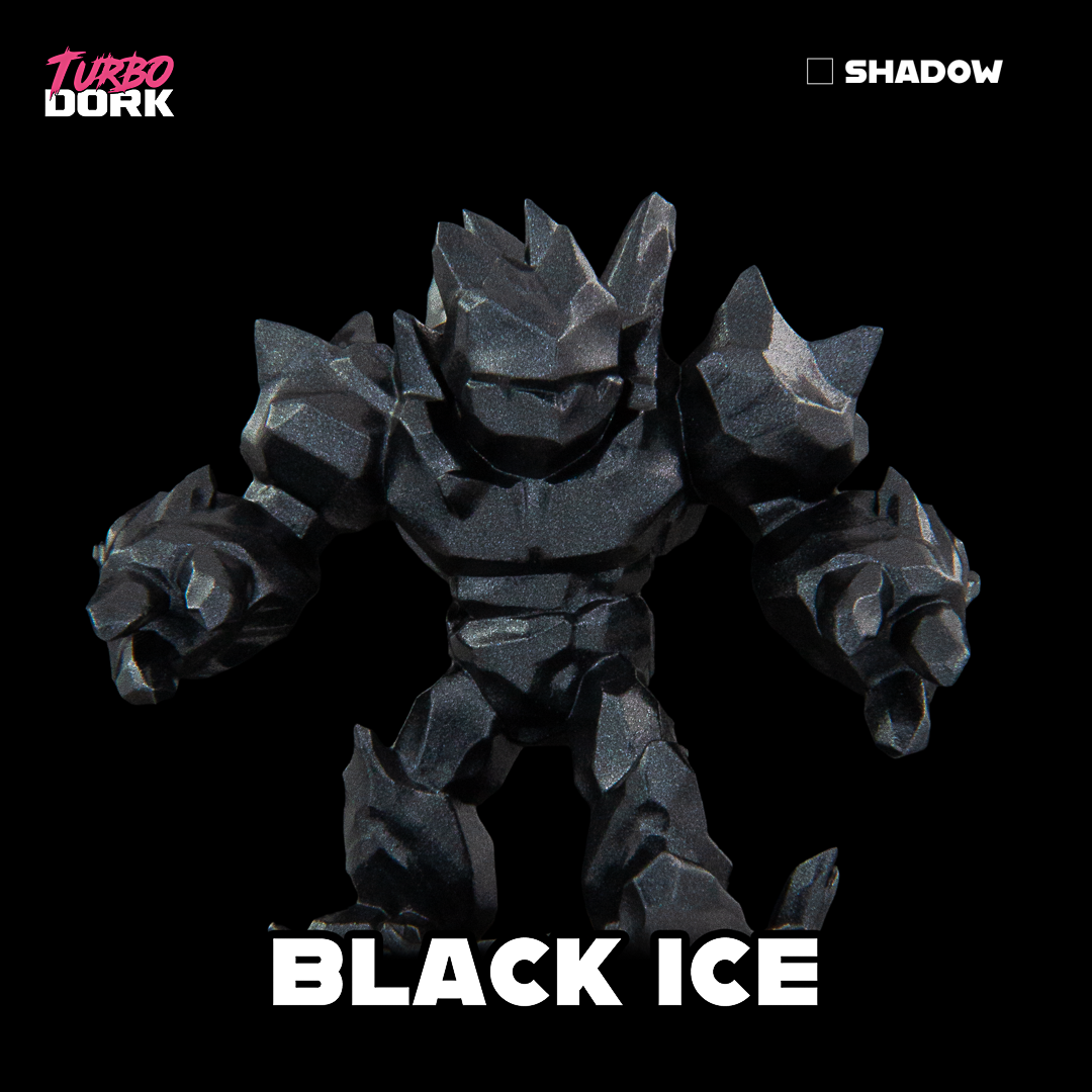 bottle of black metallic paint (Black Ice) | Gopher Games
