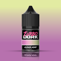 bottle of purplish pink to light greenish yellow turboshift paint (Cloud Nine) | Gopher Games