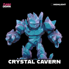 model painted with light blue to light violet turboshift paint (Crystal Cavern) | Gopher Games