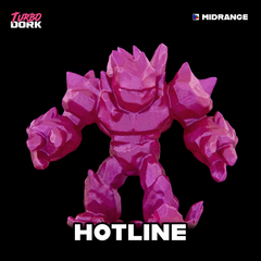 model painted with vivid pink metallic paint (Hotline) | Gopher Games