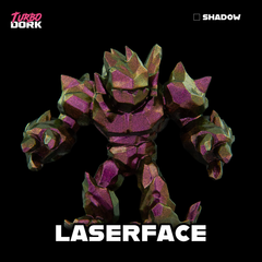 model painted with purplish red through greenish yellow to yellow green turboshift paint (Laserface) | Gopher Games