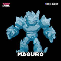 model painted with light blue metallic paint (Maguro) | Gopher Games