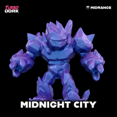 model painted with purple and blue zenishift paints (Midnight City) | Gopher Games