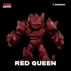 model painted with blackish red metallic paint (Red Queen) | Gopher Games