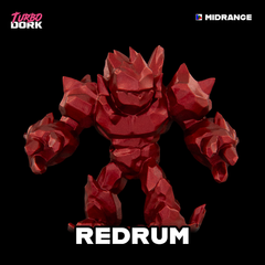 model painted with red metallic paint (Redrum) | Gopher Games