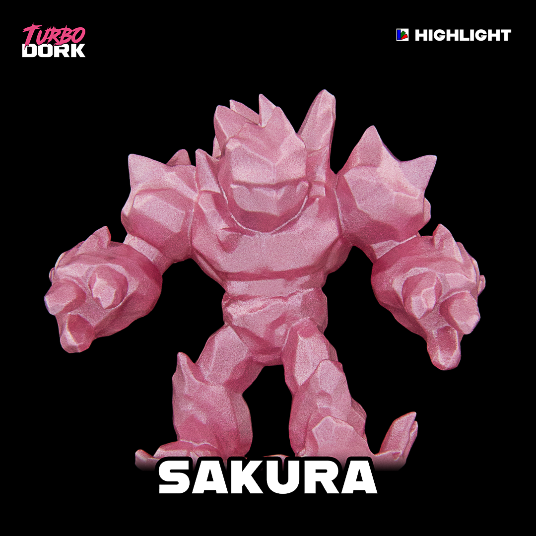 bottle of strong pink metallic paint (Sakura) | Gopher Games
