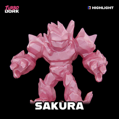 model painted with strong pink metallic paint (Sakura) | Gopher Games