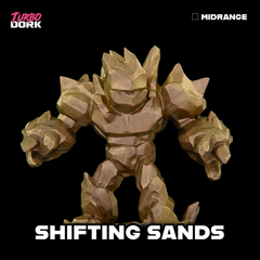 model painted with yellow to greenish yellow turboshift paint (Shifting Sands) | Gopher Games