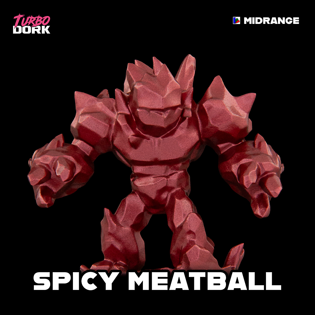 bottle of purplish red metallic paint (Spicy Meatball) | Gopher Games