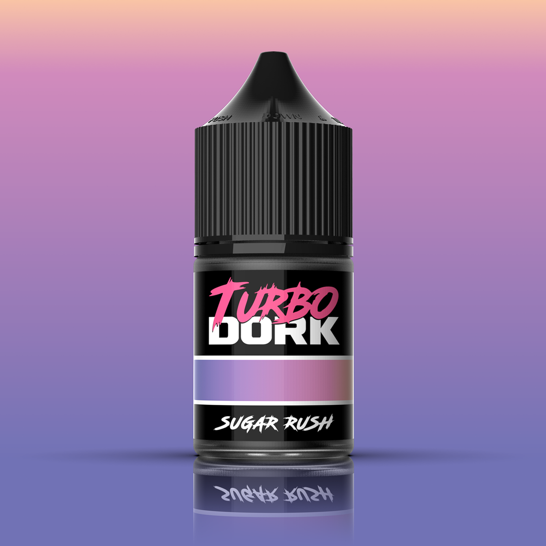 bottle of violet through purplish pink to orange yellow  turboshift paint (Sugar Rush) | Gopher Games