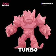 model painted with purplish pink metallic paint (Turbo) | Gopher Games