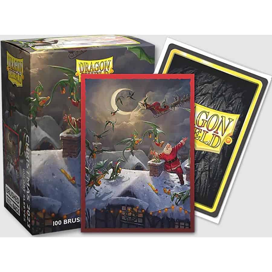 DRAGON SHIELD SLEEVES: BRUSHED ART CHRISTMAS 2023 (BOX OF 100) | Gopher Games