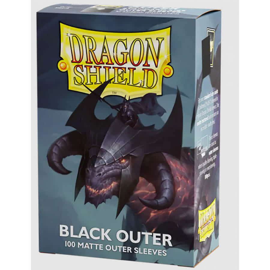 DRAGON SHIELD SLEEVES: OUTER SLEEVES: MATTE BLACK (100CT) | Gopher Games