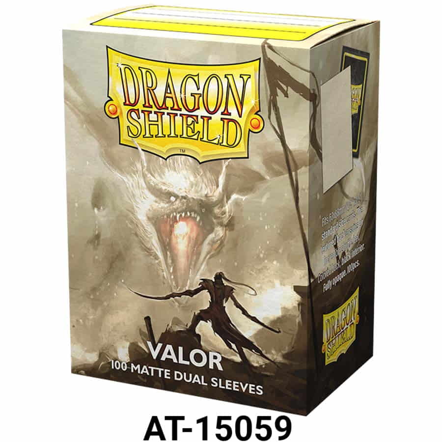 DRAGON SHIELD SLEEVES: DUAL MATTE: VALOR (BOX OF 100) – Gopher Games
