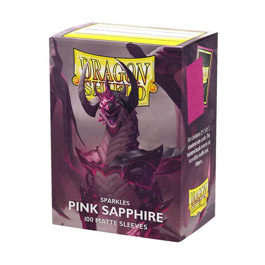 DRAGON SHIELD: MATTE SLEEVES: SPARKLES SERIES: PINK SAPPHIRE (100CT) | Gopher Games