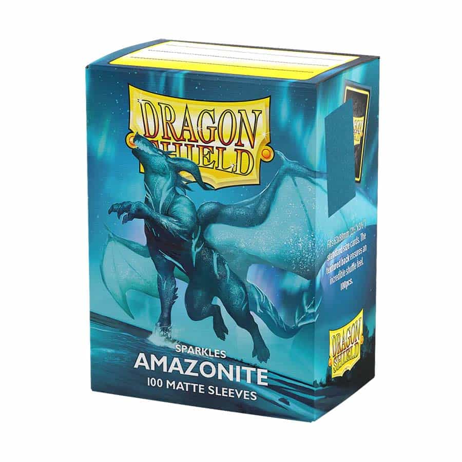 DRAGON SHIELD: MATTE SLEEVES: SPARKLES SERIES: AMAZONITE (100CT) | Gopher Games