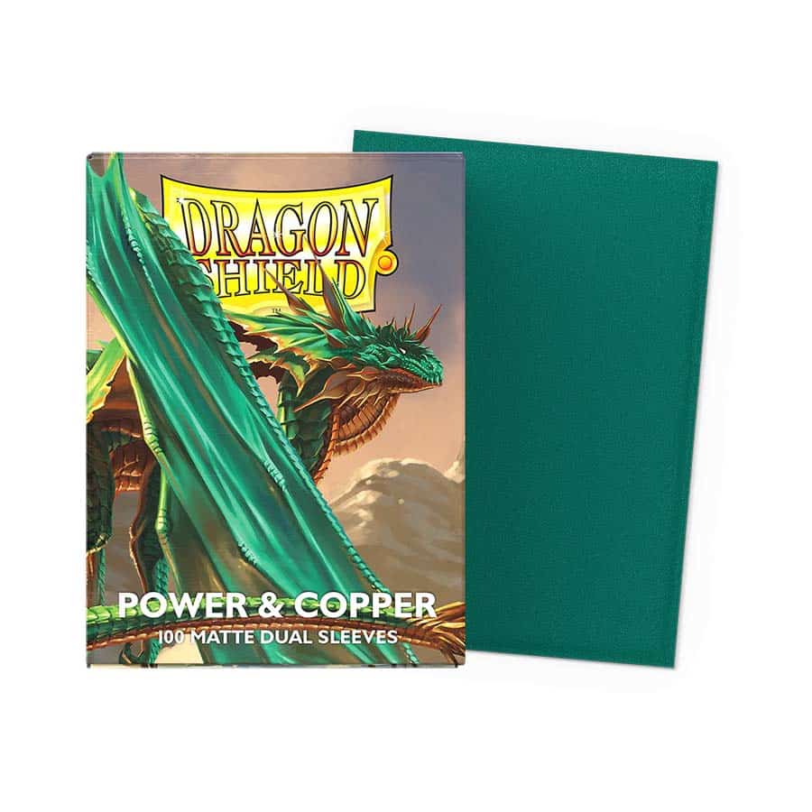 DRAGON SHIELD SLEEVES: MATTE DUAL: POWER AND COPPER (100CT) | Gopher Games