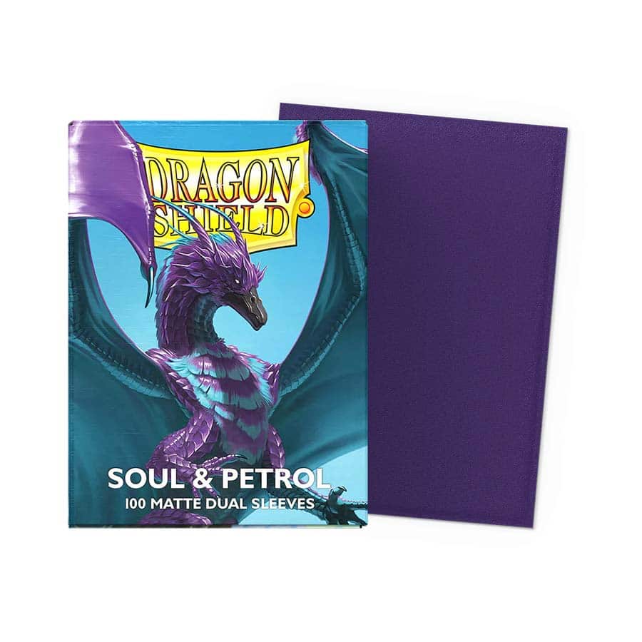 DRAGON SHIELD SLEEVES: MATTE DUAL: SOUL AND PETROL (100CT) | Gopher Games
