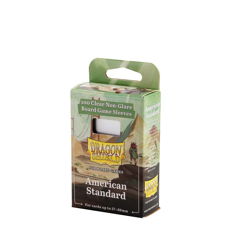 DRAGON SHIELD: BOARD GAME SLEEVES: CLEAR NONGLARE: AMERICAN STANDARD | Gopher Games