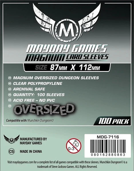 Munchkin Dungeon Card Sleeves - Magnum Oversized (87x112mm) | Gopher Games