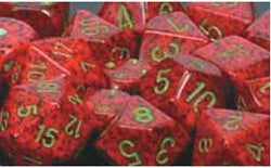 D6 -- 12MM SPECKLED DICE, STRAWBERRY, 36CT | Gopher Games
