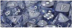 D6 -- 16MM NEBULA DICE, BLACK/WHITE, 12CT | Gopher Games