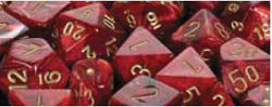 Vortex® 12mm d6 Burgundy/gold Dice Block™ (36 dice) | Gopher Games