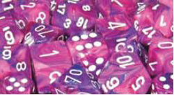 D6 -- 12MM FESTIVE DICE, VIOLET/WHITE, 36CT | Gopher Games