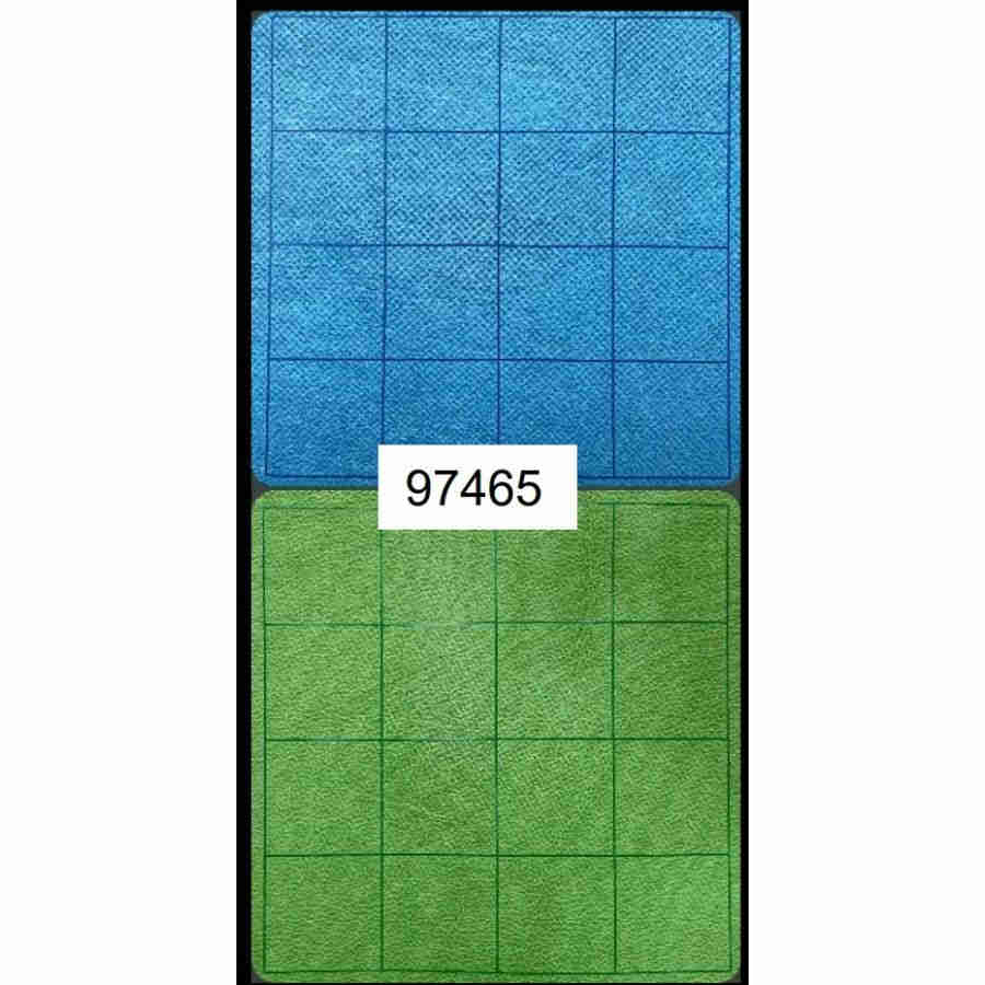 MEGAMAT REVERSIBLE (1-INCH): BLUE-GREEN SQUARES (34.5 INCHES X 48 INCHES) | Gopher Games