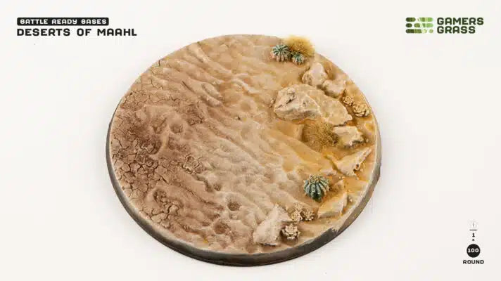 Gamers Grass Deserts of Maahl Bases, Round 100mm x1 (Copy) | Gopher Games