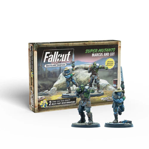 Starter Set Modiphius: Fallout: Wasteland Warfare: Super Mutants - Centaurs - 2 Figures, Forged In Fire Wave, 32mm Multi-Part Resin Unpainted Miniatures ,Grey Lego Fallout