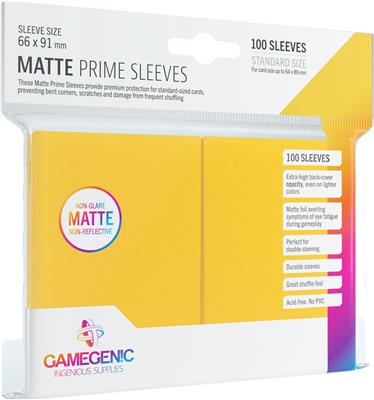 MATTE PRIME SLEEVES: YELLOW | Gopher Games