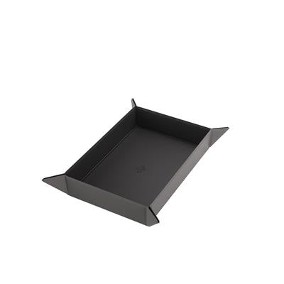 MAGNETIC DICE TRAY RECTANGULAR BLACK/GRAY | Gopher Games