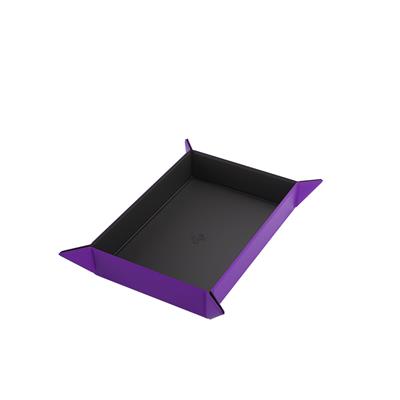 MAGNETIC DICE TRAY RECTANGULAR BLACK/PURPLE | Gopher Games