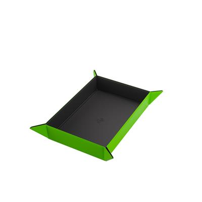 MAGNETIC DICE TRAY RECTANGULAR BLACK/GREEN | Gopher Games