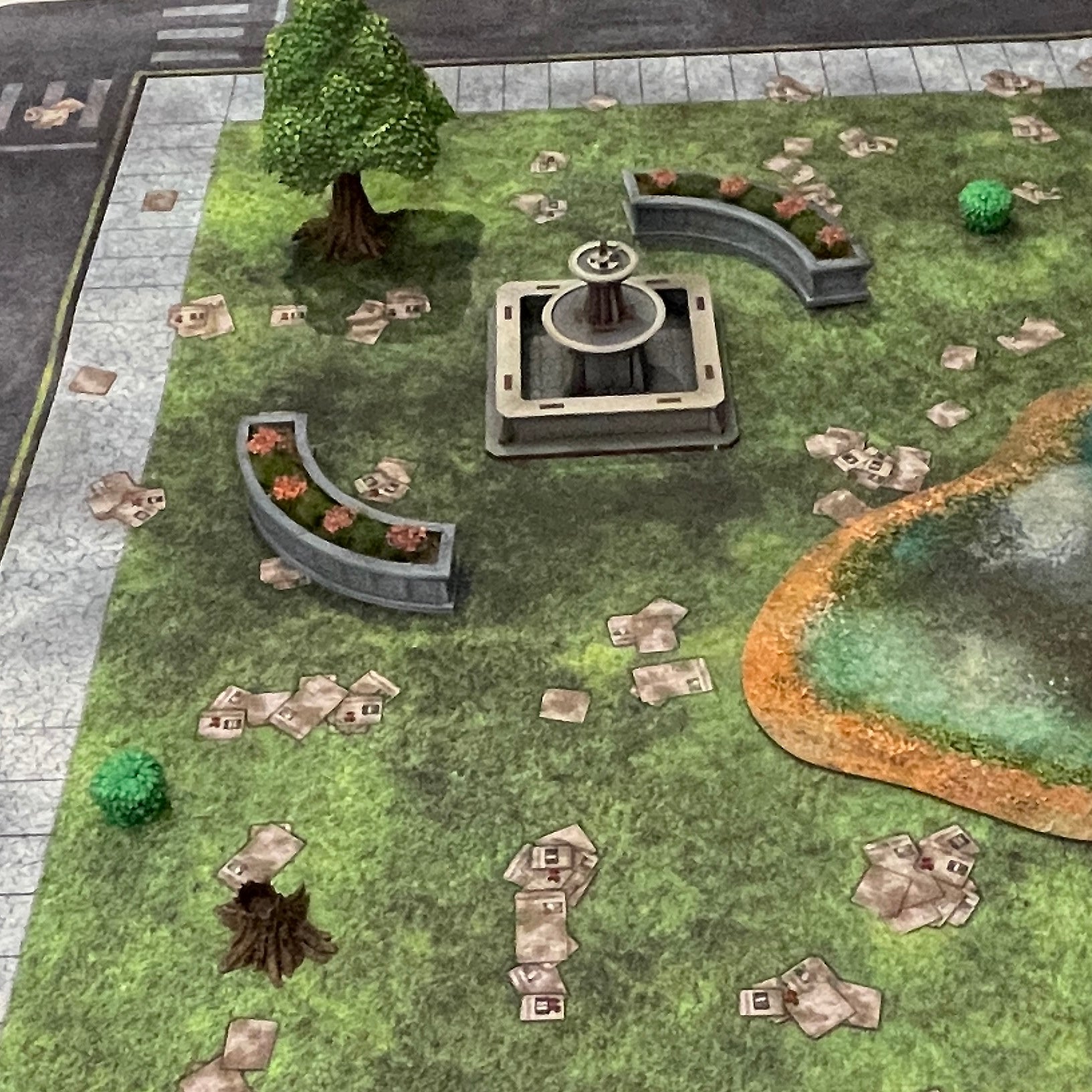 3x3 'Park' F.A.T. Mat Battle Gaming Mat | Gopher Games