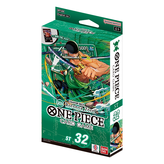 ONE PIECE TCG: STARTER DECK -GREEN Roronoa Zoro- [ST-32] | Gopher Games