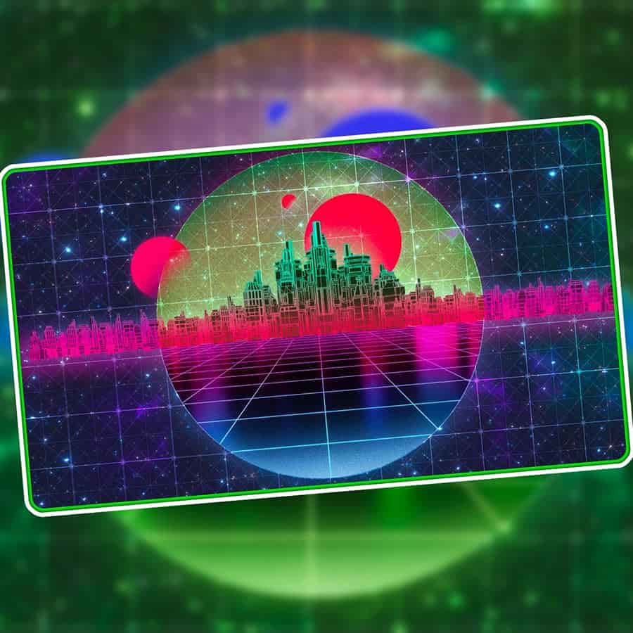 INFINITE BLACK: PREMIUM RETROWAVE PLAYMAT: FOREST | Gopher Games