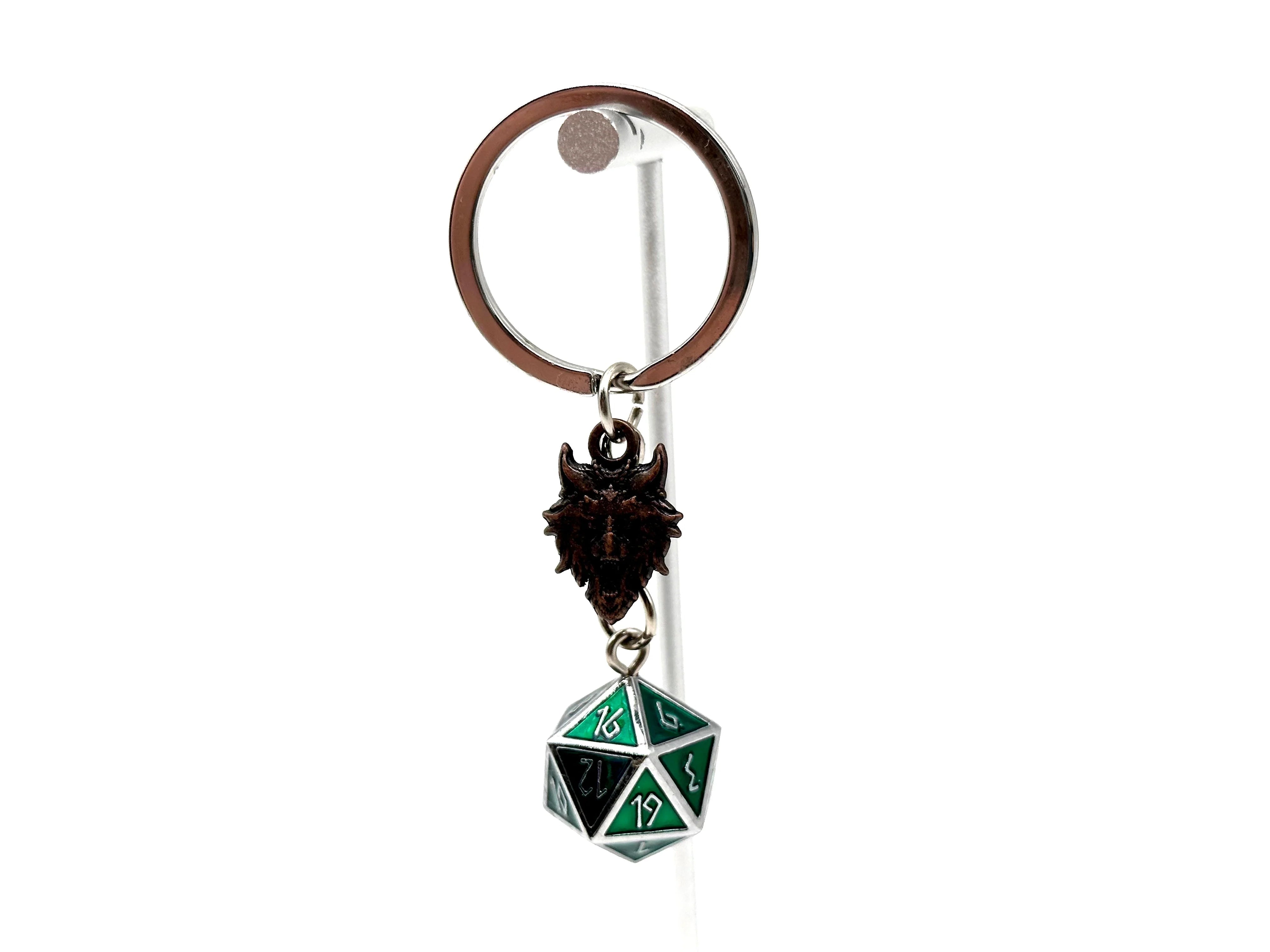 Norse D20 Keychains - Green | Gopher Games