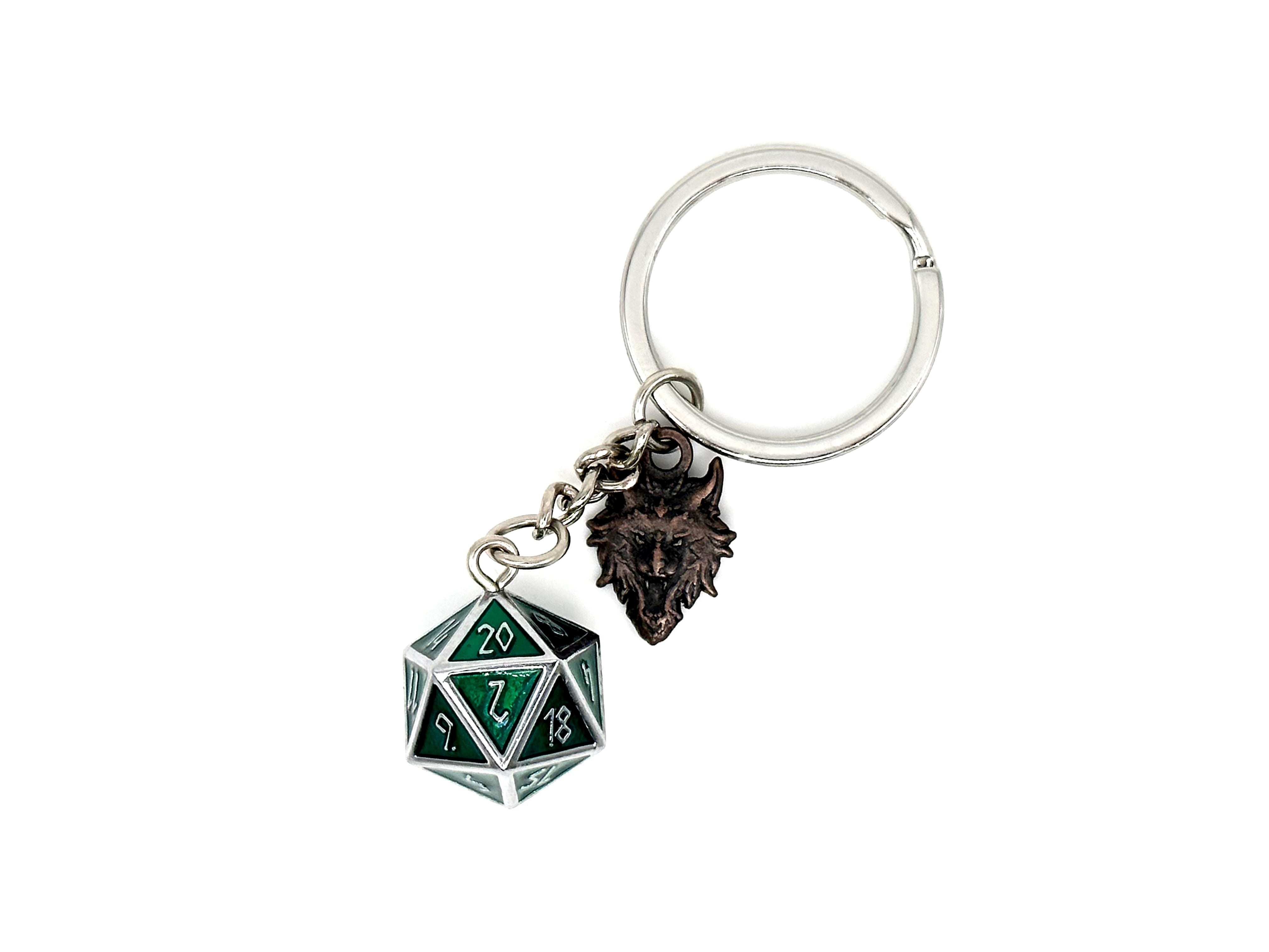 Norse D20 Keychains - Green | Gopher Games