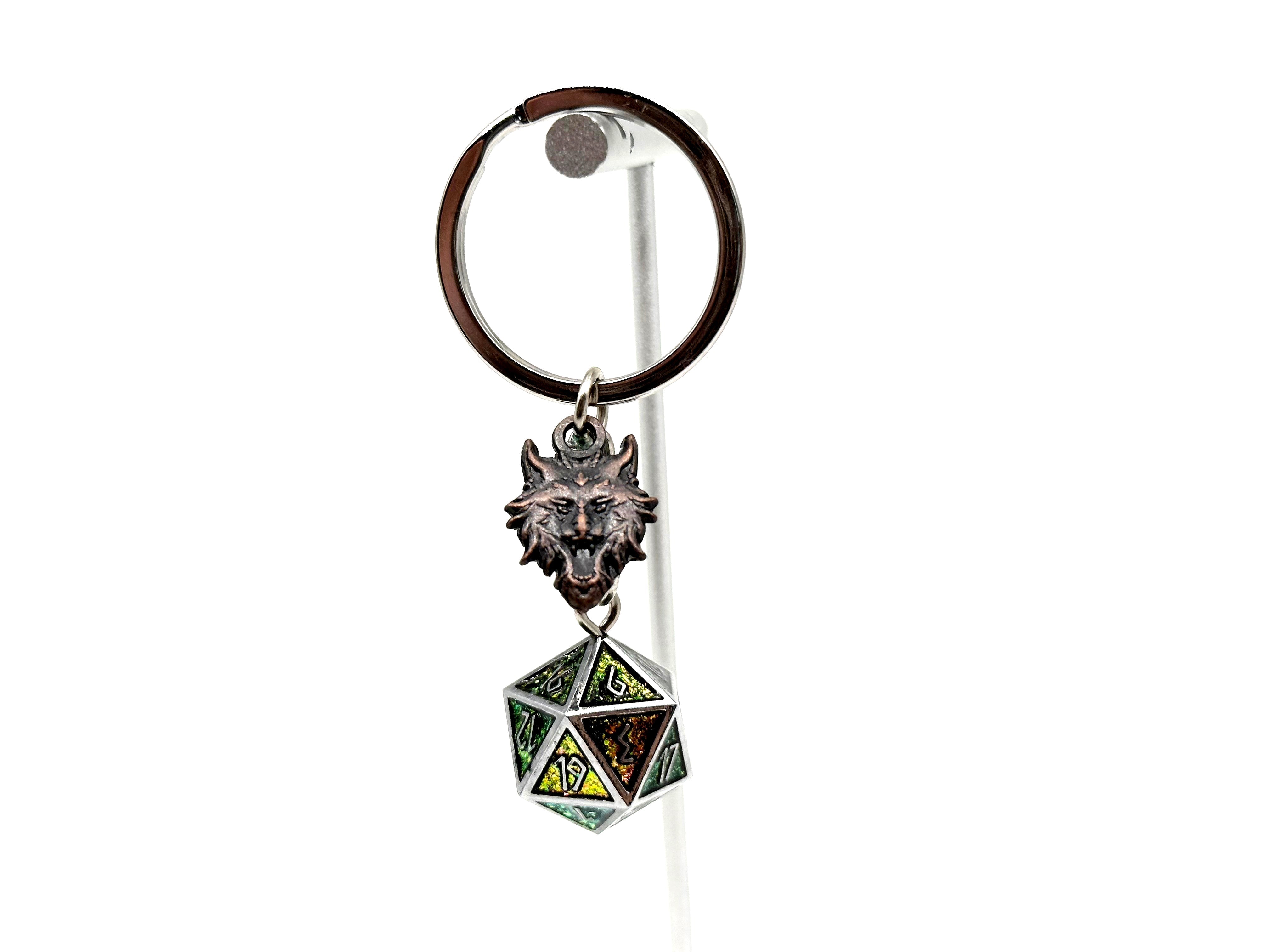 Norse D20 Keychains - Sparkle Green | Gopher Games