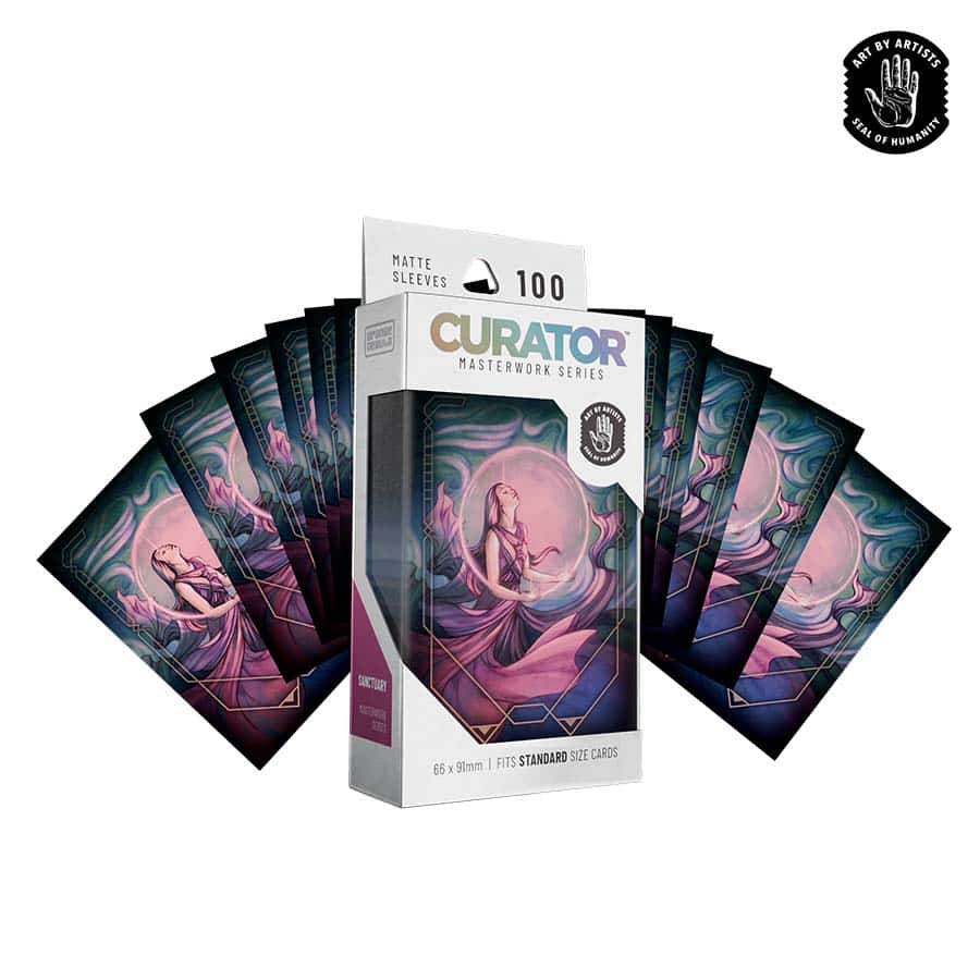 ORANGE NEBULA: CURATOR: MASTERWORK SLEEVES: SANCTUARY (BRITTANY BOWMAN) (100CT) | Gopher Games