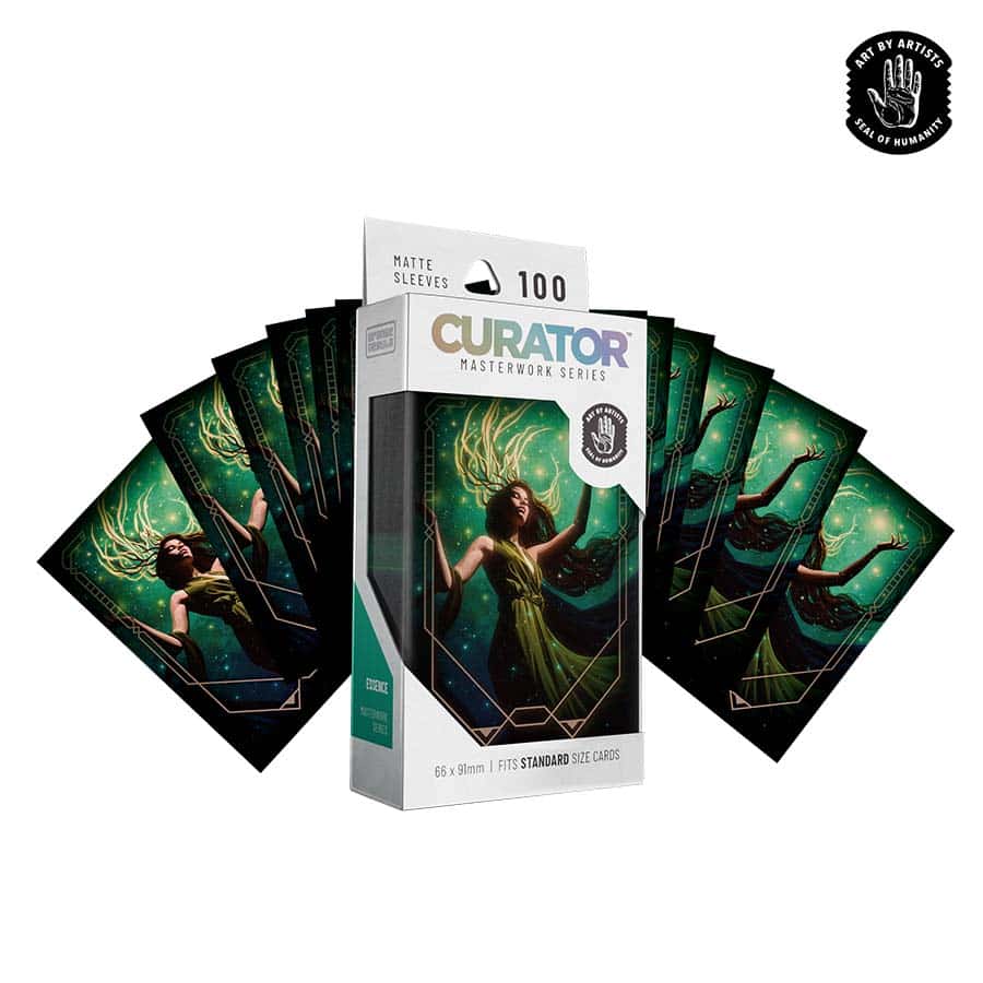 ORANGE NEBULA: CURATOR: MASTERWORK SLEEVES: ESSENCE (OLGA TERESHENKO) (100CT) | Gopher Games